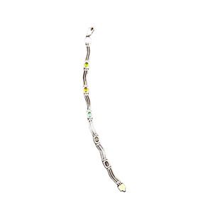 Unique sterling silver gemstone bracelet